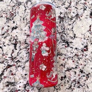 The Nutcracker Ballet Themed Christmas Holiday Thermal Tumbler with Lid & Straw￼
